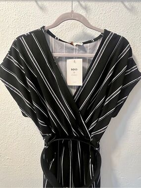 Black Stripe Jumpsuit